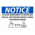 BREAK ROOM DISTANCING SIGN