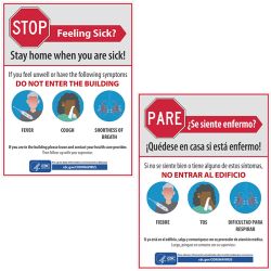 STAY HOME WHEN SICK POSTER