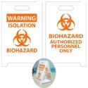 DBL-SIDED FLOOR SIGN BIOHAZARD
