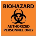 BIOHAZARD SIGN, 7" SQUARE