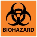 BIOHAZARD SIGN, ORANGE SQUARE