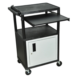 AV CART 3 SHELVES W/ CABINET,