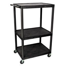 AV CART W/ 3 SHELVES (BLACK)