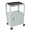 STEEL ADJ HEIGHT AV CART W/