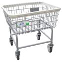 LAUNDRY CART, GREY BASKET ON