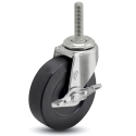 3" SWIVEL CASTER W/BRK, HARD