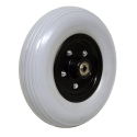 8" X 2"  GREY WHEEL, BLACK HUB