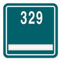 5.5"X5.5" 1SLOT ROOM # SIGN