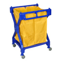 BLUE FOLDING LAUNDRY CART
