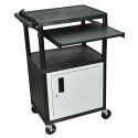 AV CART 3 SHELVES W/ CABINET,