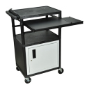 AV CART 3 SHELVES W/ CABINET,