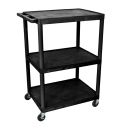 AV CART W/ 3 SHELVES (BLACK)