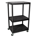 AV CART W/ 3 SHELVES (BLACK)